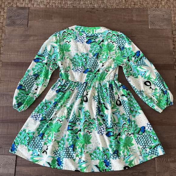 Jodifl Long Puffer Sleeve Belted Floral Dress Size Medium - Picture 9 of 10